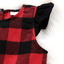 Load image into Gallery viewer, Christmas Outfit for Kids Newborn Toddler Cotton Plaid Sleeveless Mini Dress Kids Summer Party Wedding Xmas Dresses Sundress D0389