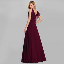 Load image into Gallery viewer, Women Plus Size Prom Dresses Wedding Guest A-Line  Burgundy/Dark Green Ruffles Beaded O-Neck Farsali Dresses Marraine N2802