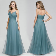Load image into Gallery viewer, 2019 Evening A Line Dresses For Wedding Guest Long Blush Pink Chiffon Dresses With Ruched Bodice Robe N2805