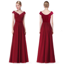 Load image into Gallery viewer, Plus Size Formal Evening Dress Long Elegant A Line V Neck Appliques Red Formal Wedding Party Gowns N2834