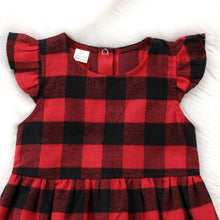 Load image into Gallery viewer, Christmas Outfit for Kids Newborn Toddler Cotton Plaid Sleeveless Mini Dress Kids Summer Party Wedding Xmas Dresses Sundress D0389