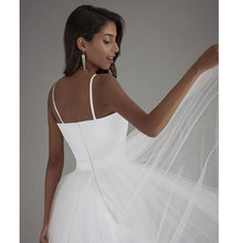Load image into Gallery viewer, Women Spaghetti Strap Beach Wedding Dresses Bridal White Sashes Boho Bridal Gown A-line Bride Dress WN2609