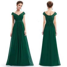 Load image into Gallery viewer, Plus Size Formal Evening Dress Long Elegant A Line V Neck Appliques Red Formal Wedding Party Gowns N2834