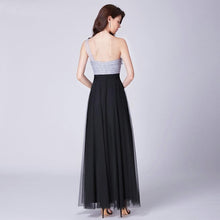 Load image into Gallery viewer, Navy Blue Prom A Line Dress Wedding Long Sleeveless Elegant Sexy Dress Backless Tulle Robe De Soiree Party N2843