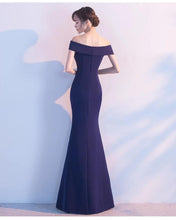 Load image into Gallery viewer, Off Shoulder Burgundy Evening Dress Wedding Party Prom Gown W558 - VINLUVBRIDAL