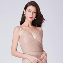 Load image into Gallery viewer, 2019 Evening A Line Dresses For Wedding Guest Long Blush Pink Chiffon Dresses With Ruched Bodice Robe N2805