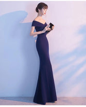 Load image into Gallery viewer, Off Shoulder Burgundy Evening Dress Wedding Party Prom Gown W558 - VINLUVBRIDAL