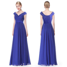 Load image into Gallery viewer, Plus Size Formal Evening Dress Long Elegant A Line V Neck Appliques Red Formal Wedding Party Gowns N2834