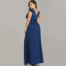 Load image into Gallery viewer, Plus Size Bridesmaid Dresses V Neck Sleeveless Chiffon Dress For Wedding Party Cheap Long Vestido Madrinha N2828