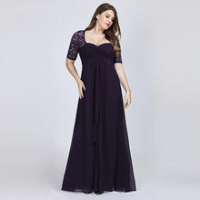 Load image into Gallery viewer, Plus Size Mother Of The Bride Dresses Navy Blue Lace Formal Wedding Party Dress Abito Mamma Sposa Taffeta N2811