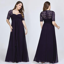 Load image into Gallery viewer, Plus Size Mother Of The Bride Dresses Navy Blue Lace Formal Wedding Party Dress Abito Mamma Sposa Taffeta N2811