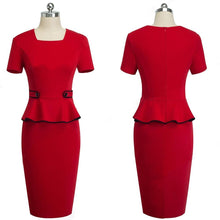 Load image into Gallery viewer, Career Women Pure Color Office Business Work Bodycon Dresses NF512 - VINLUVBRIDAL