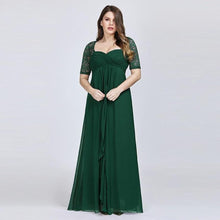 Load image into Gallery viewer, Plus Size Mother Of The Bride Dresses Navy Blue Lace Formal Wedding Party Dress Abito Mamma Sposa Taffeta N2811