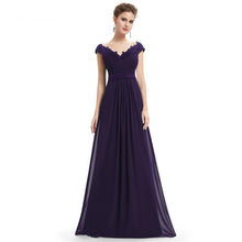 Load image into Gallery viewer, Plus Size Formal Evening Dress Long Elegant A Line V Neck Appliques Red Formal Wedding Party Gowns N2834