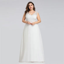 Load image into Gallery viewer, Elegant Plus Size A Line Wedding Dresses 2019 Floor-Length Sleeveless Wedding Gown Vestido De Noiva WF2632