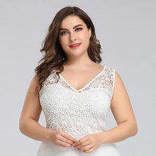 Load image into Gallery viewer, Elegant Plus Size A Line Wedding Dresses 2019 Floor-Length Sleeveless Wedding Gown Vestido De Noiva WF2632