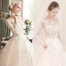 Load image into Gallery viewer, Princess Ball Gown Wedding Dresses Bridal White Lace For Bride Vestidos De Novia Vintage Tulle WF2610