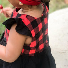 Load image into Gallery viewer, Christmas Outfit for Kids Newborn Toddler Cotton Plaid Sleeveless Mini Dress Kids Summer Party Wedding Xmas Dresses Sundress D0389