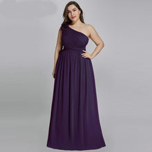 Load image into Gallery viewer, Plus Size Burgundy Chiffon Bridesmaid Dresses Long A Line Sleeveless Elegant Formal Wedding Guest Gowns N2807