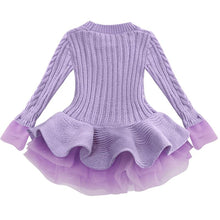 Load image into Gallery viewer, Girls Christmas Dress Thick Warm Sweater Wedding Party Baby Knitted Cotton Chiffon Winter Dress For Kids Girls O2623 - VINLUVBRIDAL