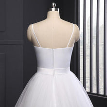 Load image into Gallery viewer, Women Spaghetti Strap Beach Wedding Dresses Bridal White Sashes Boho Bridal Gown A-line Bride Dress WN2609