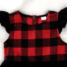 Load image into Gallery viewer, Christmas Outfit for Kids Newborn Toddler Cotton Plaid Sleeveless Mini Dress Kids Summer Party Wedding Xmas Dresses Sundress D0389