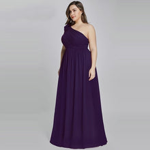Load image into Gallery viewer, Plus Size Burgundy Chiffon Bridesmaid Dresses Long A Line Sleeveless Elegant Formal Wedding Guest Gowns N2807