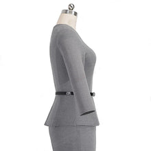 Load image into Gallery viewer, Vintage Elegant Wear to Work with Belt Peplum Bodycon Office Dress NF1473 - VINLUVBRIDAL