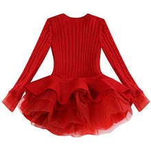 Load image into Gallery viewer, Girls Christmas Dress Thick Warm Sweater Wedding Party Baby Knitted Cotton Chiffon Winter Dress For Kids Girls O2623 - VINLUVBRIDAL