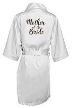 Load image into Gallery viewer, Bridesmaid Robe with White Black Letters Wedding Bathrobe Kimono Satin Robes Sleepwear Pajamas N0235 - VINLUVBRIDAL