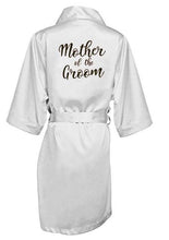 Load image into Gallery viewer, Bridesmaid Robe with White Black Letters Wedding Bathrobe Kimono Satin Robes Sleepwear Pajamas N0235 - VINLUVBRIDAL