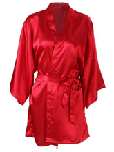 Load image into Gallery viewer, 2019 New Satin Bridesmaid Robes, White Faux Silk Wedding Bridal Sisters Dressing Gown / Kimono Bathrobes N0416 - VINLUVBRIDAL