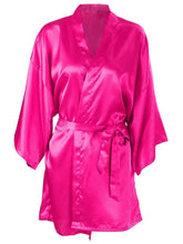 Load image into Gallery viewer, 2019 New Satin Bridesmaid Robes, White Faux Silk Wedding Bridal Sisters Dressing Gown / Kimono Bathrobes N0416 - VINLUVBRIDAL