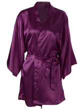 Load image into Gallery viewer, 2019 New Satin Bridesmaid Robes, White Faux Silk Wedding Bridal Sisters Dressing Gown / Kimono Bathrobes N0416 - VINLUVBRIDAL