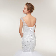 Load image into Gallery viewer, White/Ivory V Neck Beading Mermaid Wedding Dresses 2019 Gowns Wedding Dress Vestido De Noiva Custom-made Plus Size Bridal WN2630