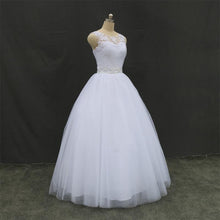 Load image into Gallery viewer, Ball Gown Wedding Dresses Bridal Double Shoulder White/Ivory Lace Up Vintage Plus Size WF2604