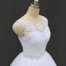 Load image into Gallery viewer, Ball Gown Wedding Dresses Bridal Double Shoulder White/Ivory Lace Up Vintage Plus Size WF2604