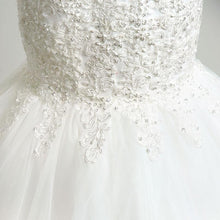 Load image into Gallery viewer, Sleeveless Mermaid Wedding Dresses Bridal Lace White Backless Floral Lace Applique Wetlook Satin WF2617