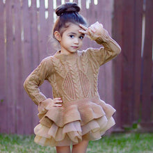 Load image into Gallery viewer, Girls Christmas Dress Thick Warm Sweater Wedding Party Baby Knitted Cotton Chiffon Winter Dress For Kids Girls O2623 - VINLUVBRIDAL