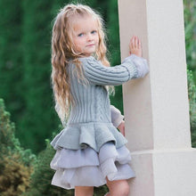 Load image into Gallery viewer, Girls Christmas Dress Thick Warm Sweater Wedding Party Baby Knitted Cotton Chiffon Winter Dress For Kids Girls O2623 - VINLUVBRIDAL