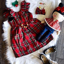 Load image into Gallery viewer, Christmas Baby Girls Dress Toddler Kids Xmas Party Wedding Princess Bow Red Checked Tutu Dresses 1-6T Children Outfit Clothes O2640 - VINLUVBRIDAL