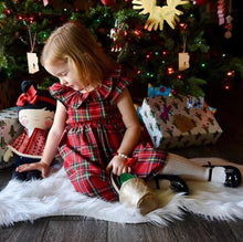 Load image into Gallery viewer, Christmas Baby Girls Dress Toddler Kids Xmas Party Wedding Princess Bow Red Checked Tutu Dresses 1-6T Children Outfit Clothes O2640 - VINLUVBRIDAL