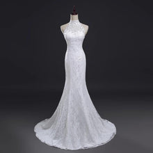 Load image into Gallery viewer, Lace Mermaid Wedding Dresses Bridal Sleeveless Elegant Luxury White Lace Plus Size Customized WF2623