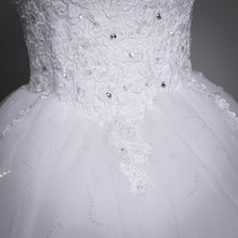 Load image into Gallery viewer, Ball Gown Wedding Dresses Bridal Lace Up White/Ivory Quality Customized Plus Size WF2606