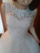 Load image into Gallery viewer, Ball Gown Wedding Dresses Bridal Lace Up White/Ivory Quality Customized Plus Size WF2606