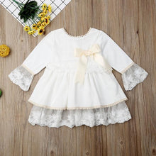 Load image into Gallery viewer, Christmas Toddler Dress Baby Kids Girls Red Long Sleeve Lace Bow Tutu Party Wedding Birthday Dresses N3040
