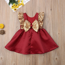 Load image into Gallery viewer, Christmas Toddler Kids Baby Girl Dress Princess Sequin Red Tutu Dress Party Wedding Formal Dress N3037
