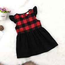 Load image into Gallery viewer, Christmas Outfit for Kids Newborn Toddler Cotton Plaid Sleeveless Mini Dress Kids Summer Party Wedding Xmas Dresses Sundress D0389