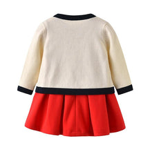Load image into Gallery viewer, Infant Baby Girl 3pcs Clothing Sets Outfit Cardigan Dress and Hat Little Girls Dresses Set Christmas Wedding Dresses D0347