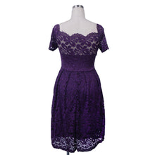 Load image into Gallery viewer, Woman Dresses 2019 Slash Neck Wedding Party Wear Casual A-line Dresses Sexy Red Black White Lace Dress Plus Size N0515 - VINLUVBRIDAL